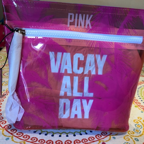 BNWT Pink Victoria’s Secret Vacay All Day Pouch - Picture 2 of 6